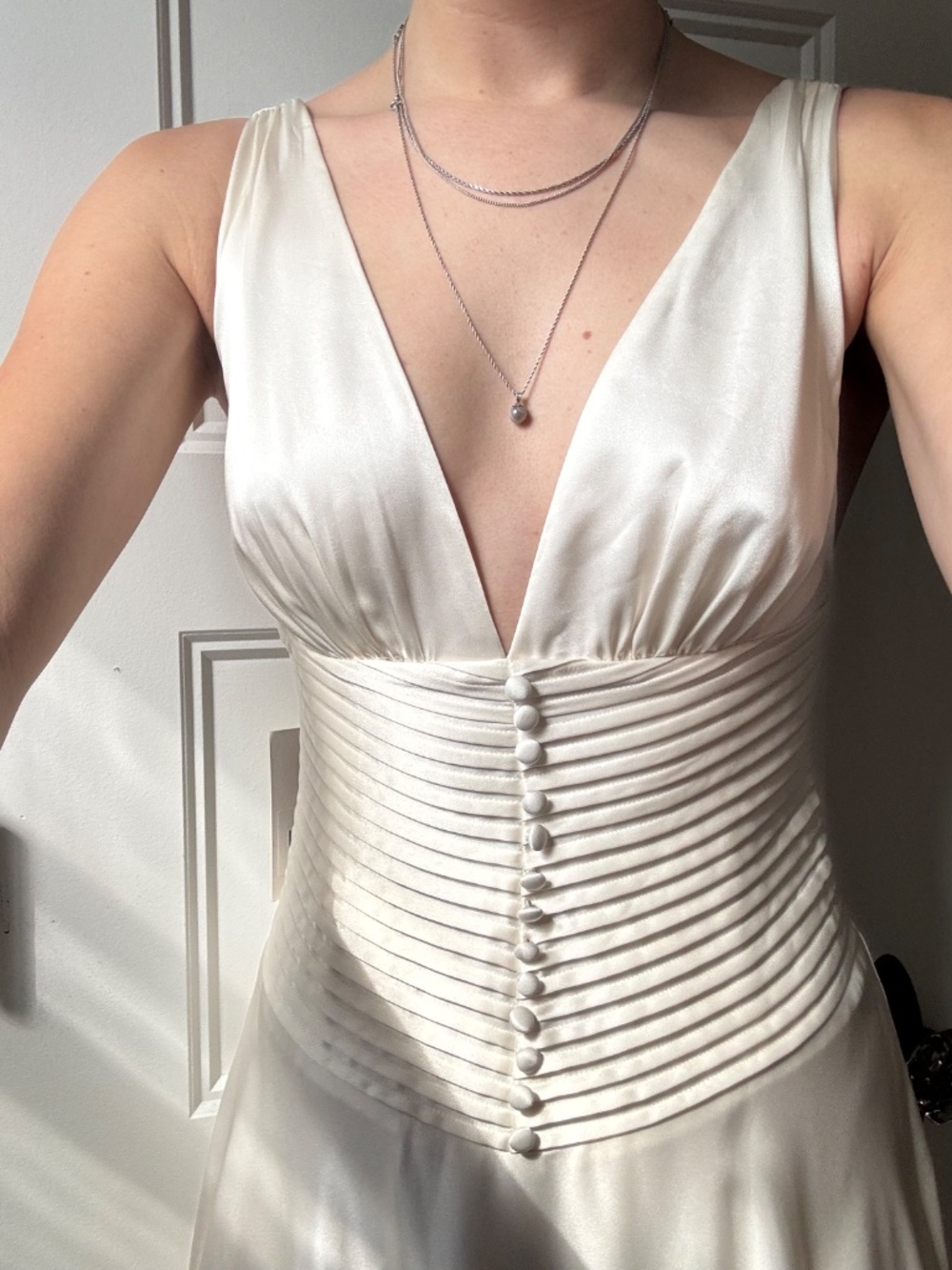 Reformation Arianwen Satin Gown Wedding Dress Fior Di Latte 6 - brand new w tags - Picture 8 of 16